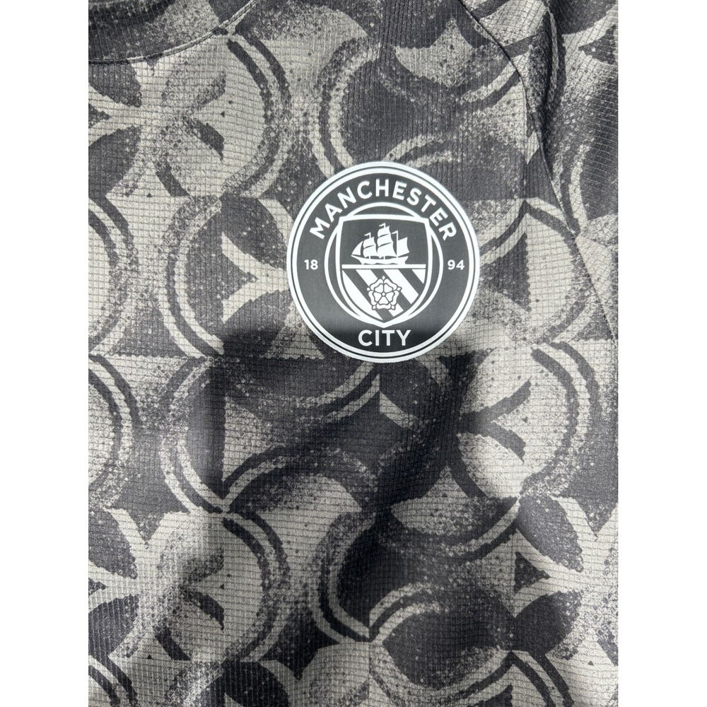 Puma Manchester City MCFC Warm Up Jersey Mens Small Black Gray 782167 11 NWT - Picture 3 of 6